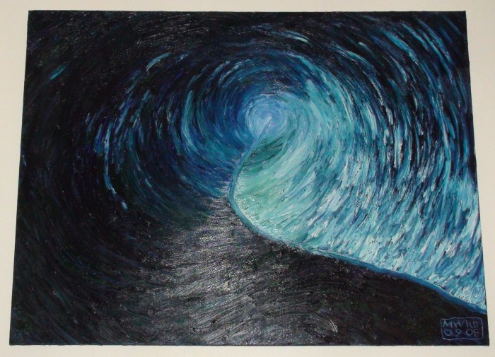 Sky Dreams V (Infinite Wave) Oil paints on stretched canvas