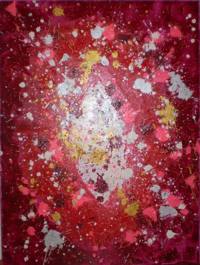 Concerning Love II (Gaia Blinks) 102cm x 76cm (40” x 30”)  Oil & acrylic paints on stretched canvas