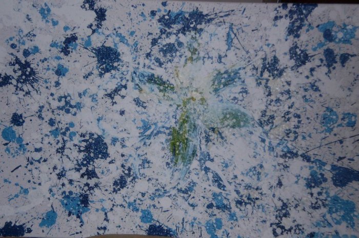 Frangipani Fractals III (Impression) 51cm x 76cm (20” x 30”)  Oil & acrylic paints on stretched canvas